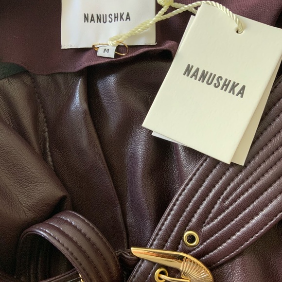 Nanushka vegan leather high waist boot cut pants - Picture 4 of 4